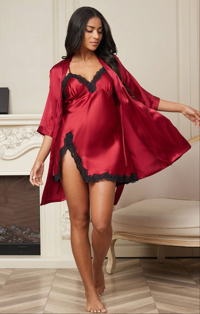 Damen Zweiteiliger Morgenmantel mit Nachthemd